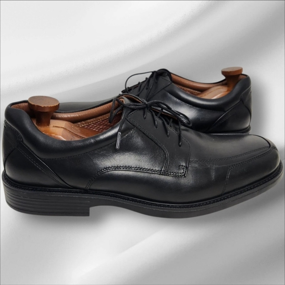 Johnston Murphy XC4 Stanton 2.0 Mens Size 12 Black Bike Toe Lace Up Oxfords